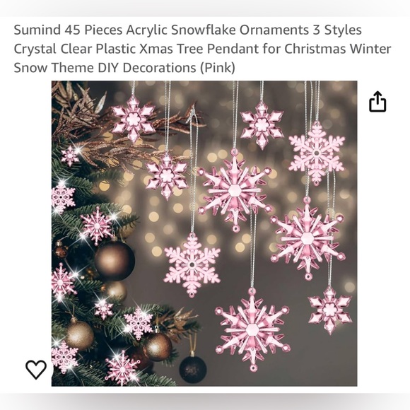 Acrylic snowflake ❄️ ornaments. NWOT - Picture 1 of 8